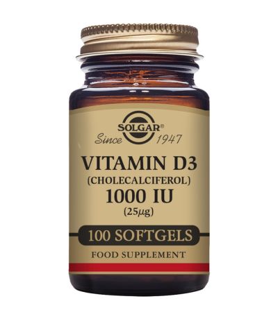 Vitamina-D3 1000Ui SinGluten 100 Perlas Solgar