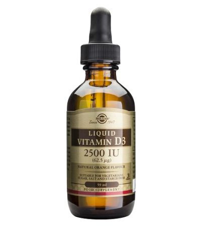 Vitamina-D3 Liquida 2500Ui SinGluten 59ml Solgar