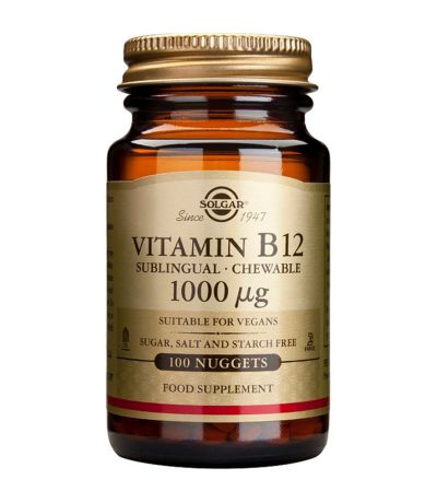 Vitamina-B12 Sublingual 1000Mg SinGluten Vegan 100comp Solgar