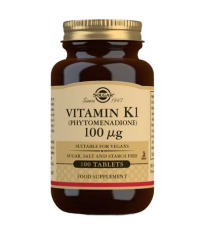 Vitamina-K1 100mcg SinGluten Vegan 100comp Solgar