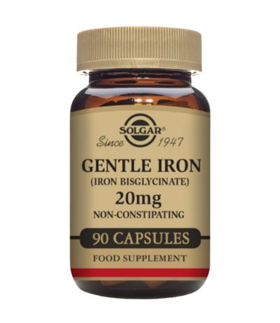 Gentle Iron - Hierro Bilycinate 20Mg SinGluten Vegan 90caps Solgar