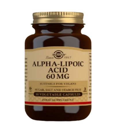 Acido Alfa Lipoico 60Mg SinGluten Vegan 30caps Solgar