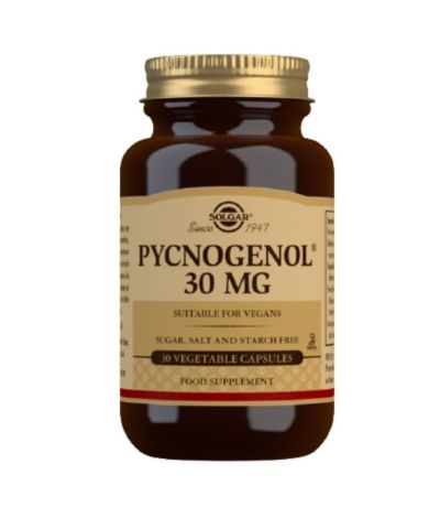 Pycnogenol Extracto Corteza de Pino 30Mg SinGluten Vegan 60caps Solgar