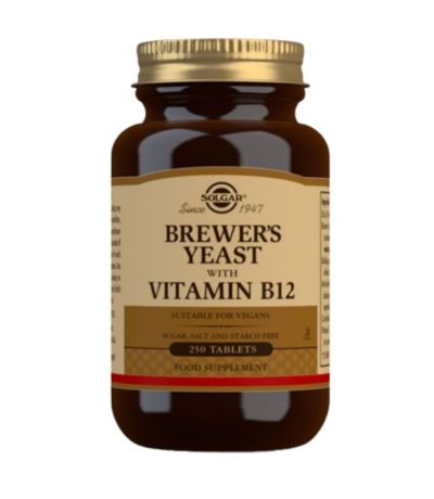 Levadura de Cerveza con Vitamina B12 Vegan 250comp Solgar