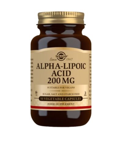 Acido Alfa Lipoico 200Mg SinGluten Vegan 50caps Solgar