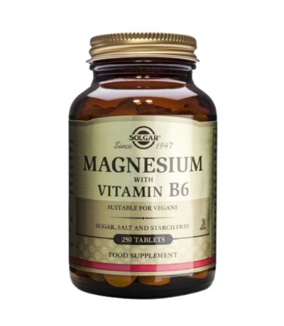 Magnesio con Vitamina B6 SinGluten 250comp Solgar