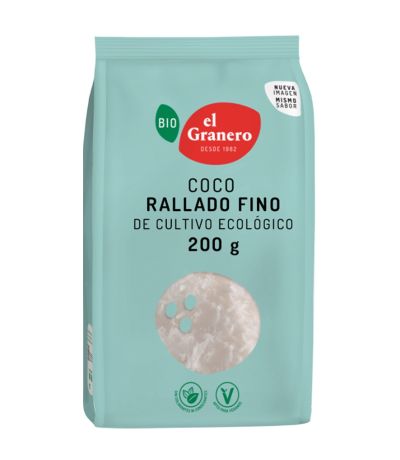 Coco Rallado Fino Bio Vegan 200g El Granero Integral