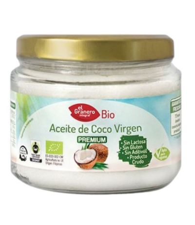 Aceite de Coco Premium SinGluten Bio Vegan 250ml El Granero Integral