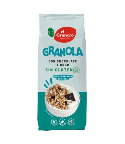 Granola con Choco y Coco SinGluten Bio 350g El Granero Integral