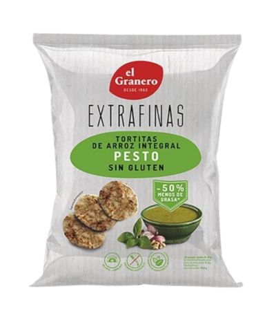 Tortitas Extrafinas Arroz Integral Pesto SinGluten 60g Granero Integral
