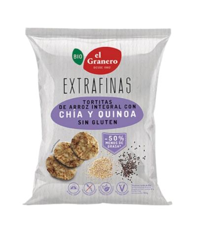 Tortitas Extrafinas Arroz Integral Chia y Quinoa 60g Granero Integral