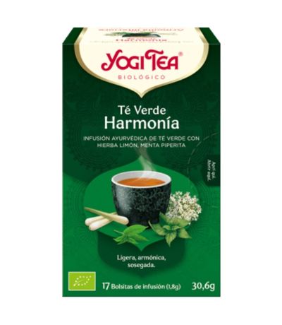 Infusion Harmonia Te Verde SinGluten Bio Vegan 17inf Yogi Tea