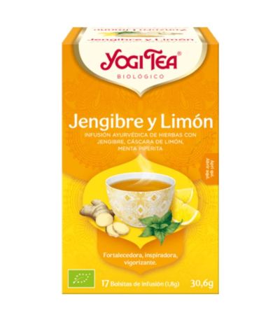 Infusion Jengibre y Limon SinGluten Bio Vegan 6cajasx17inf Yogi Tea