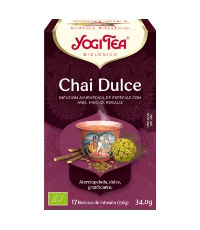 Infusion Dulce Chai SinGluten Bio Vegan 17inf Yogi Tea