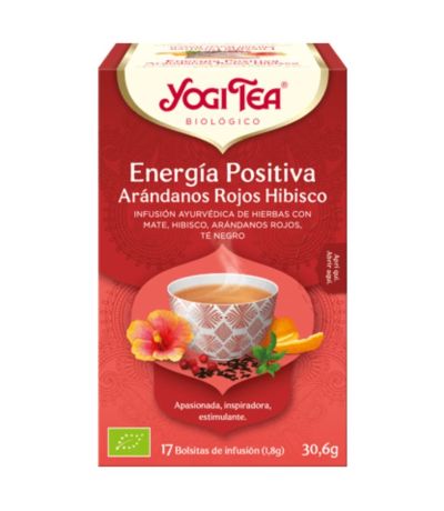 Infusion Energia Positiva Arandanos Rojos Hibisco Bio 17inf Yogi Tea