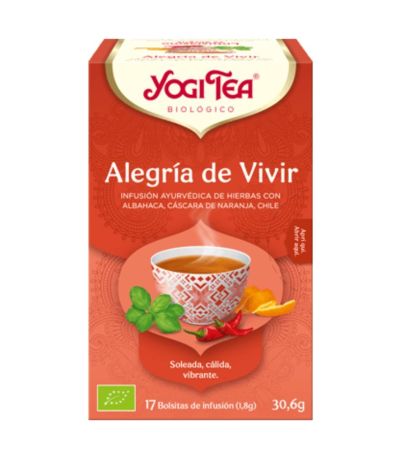 Infusion Alegria de Vivir SinGluten Bio Vegan 17inf Yogi Tea