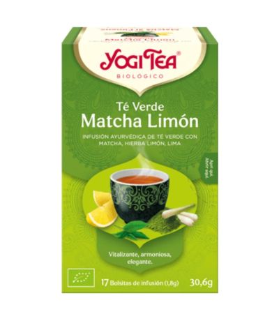 Te Verde Matcha Limon Infusion SinGluten Bio Vegan 17inf Yogi Tea