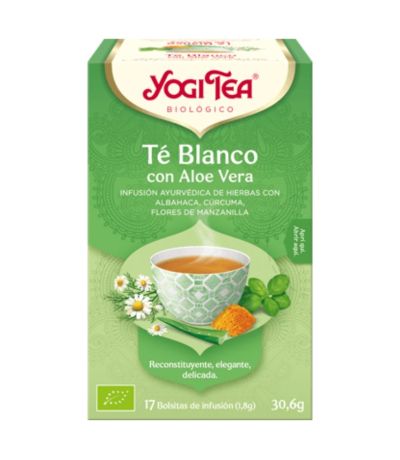 Te Blanco con Aloe Vera SinGluten Bio Vegan 17inf Yogi Tea