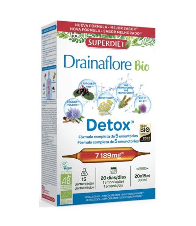 Drainaflore Bio 20 Viales Super Diet