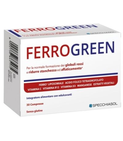 Ferrogreen Plus Hierro SinGluten 30comp Specchiasol