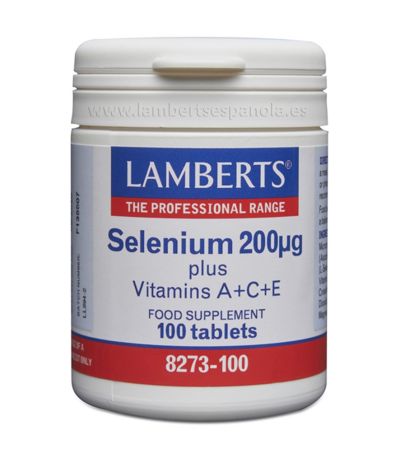 Selenio 200?g Vitaminas-A-C-E Vegan 100comp Lamberts