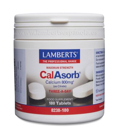 CalAsorb Calcium 800Mg Plus Vitamina D3 180comp Lamberts