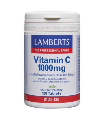 Vitamina C 1000mg  Bioflavonoides y Escaramujo 120tabletas Lamberts