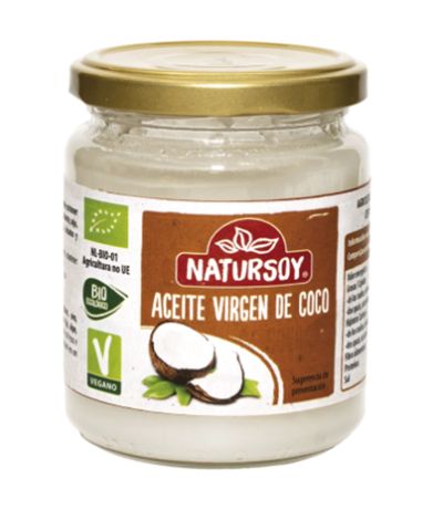 Aceite de Coco Virgen Bio Vegan 400g Natursoy
