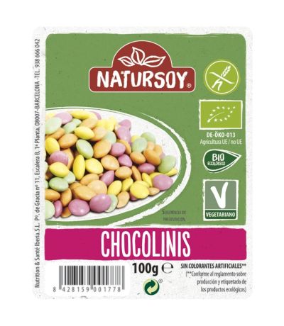 Chocolinis SinGluten Vegan Bio 100g Natursoy