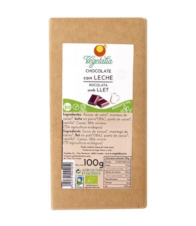 Chocolate con Leche Bio 100g Vegetalia