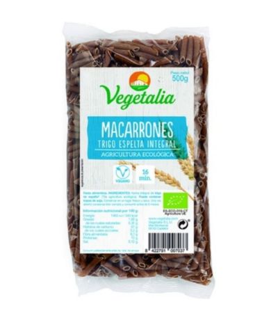 Macarrones Espelta Integral Eco Vegan 500g Vegetalia