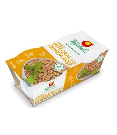 Vasitos Arroz Integral con Quinoa Roja SinGluten Bio Vegan 2x125g Vegetalia