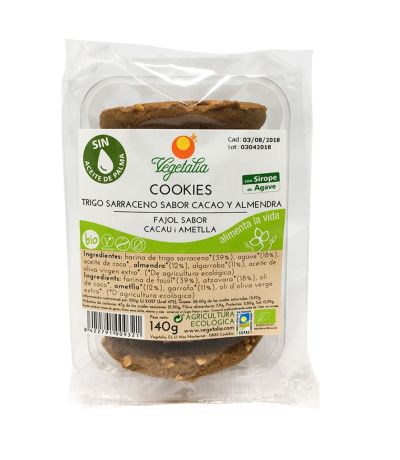 Cookies de Sarraceno Algarroba y Almendra Bio Vegan 140g Vegetalia