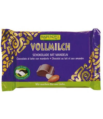 Snack de Chocolate con Leche con Almendras Bio 100g Rapunzel
