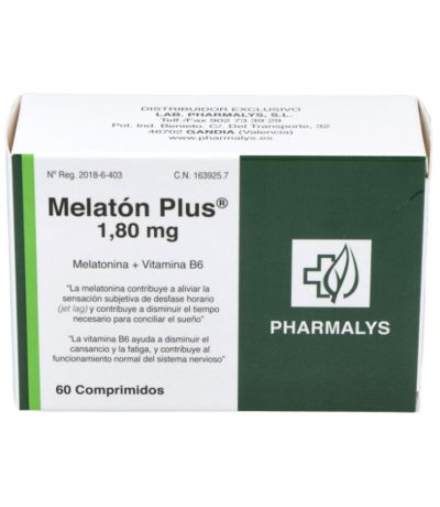 Melaton Plus Melatonina 1.8Mg 60comp Pharmalys