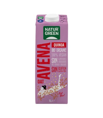 Bebida Vegetal Avena y Quinoa SinGluten Bio Vegan 6x1L Natur-Green