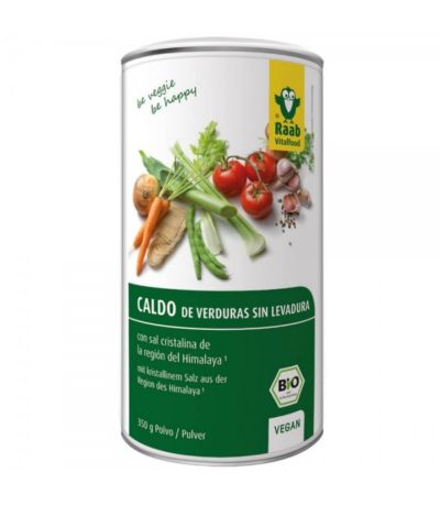 Caldo de Verduras Sin Levadura en Polvo Bio Vegan 350g Raab