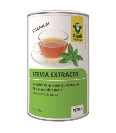 Stevia Premium Extracto en Polvo Vegan 50g Raab