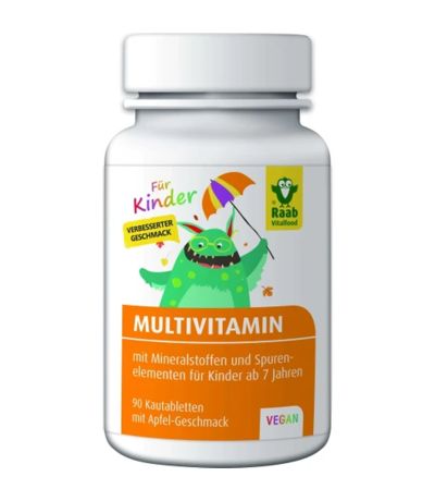Multi-Vitaminas Niños Sabor Manzana 1,2Gr 90compr Raab Vitalfood