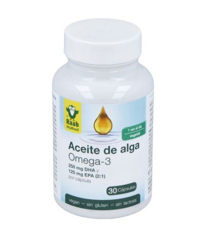 Aceite De Alga Omega 3 Vegetal 1183Mg 30caps Raab Vitalfood