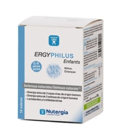 Ergyphilus Probioticos Niños SinGluten 14 Sobres Nutergia