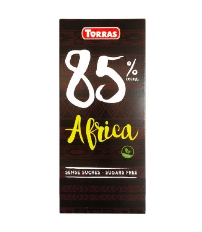 Chocolate Negro 85 Cacao Africa SinGluten Vegan 100g Torras