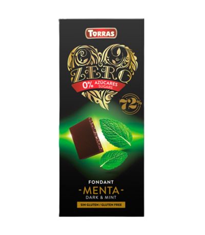 Chocolate Negro 72 Cacao con Menta SinGluten 100g Torras