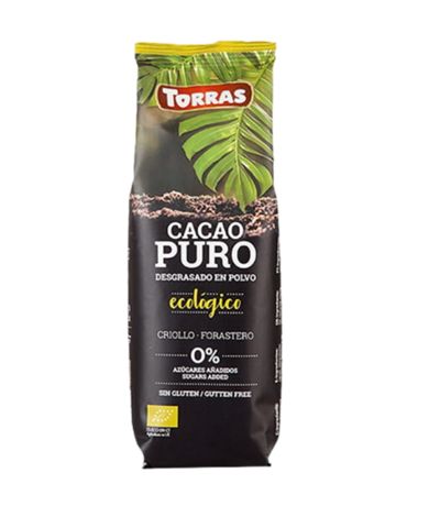 Cacao Puro desgrasado en Polvo SinGluten Bio 150g Torras