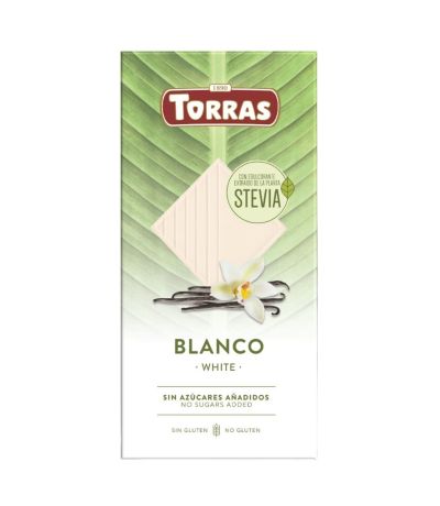 Chocolate Blanco Stevia SinGluten 100g Torras