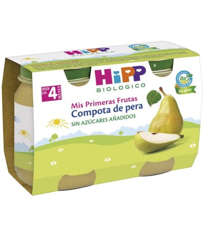 Potitos Compota de Pera 4M Bio 2x125g HIPP