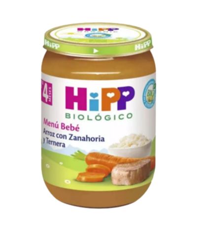Potito Arroz con Zanahoria y Ternera  4M Bio 190g Hipp
