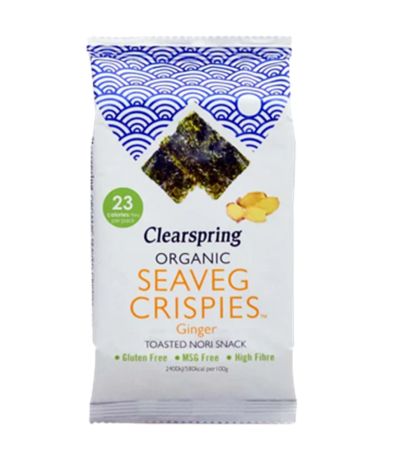 Snack de alga Nori con Jengibre 4g Clearspring
