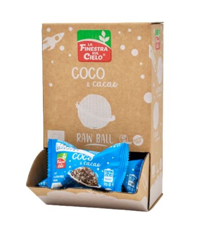 Energy Ball Coco y Cacao Raw SinGluten Bio Vegan 20x25g La Finestra Sul Cielo
