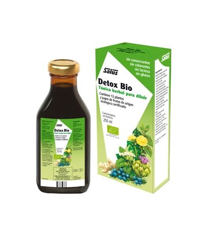 Jarabe detox Tonico Herbal SinGluten Bio Vegan 250ml Salus